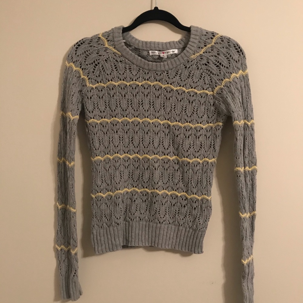 Gray and Yellow Sweater
